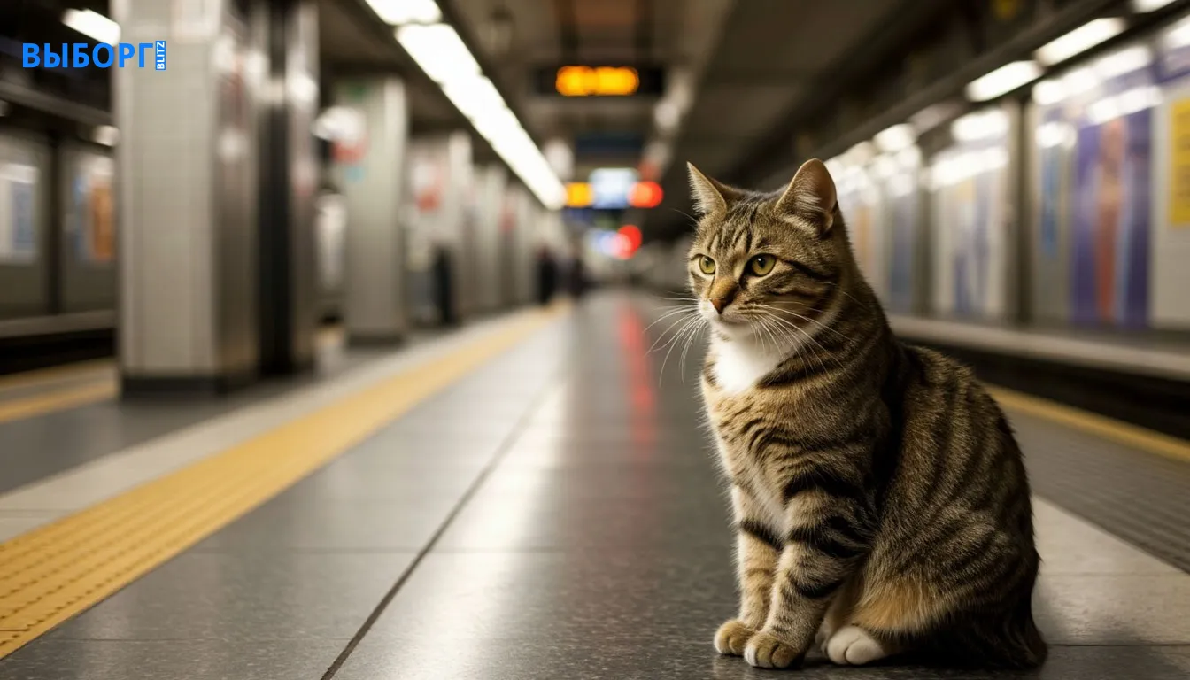 Кот в метро