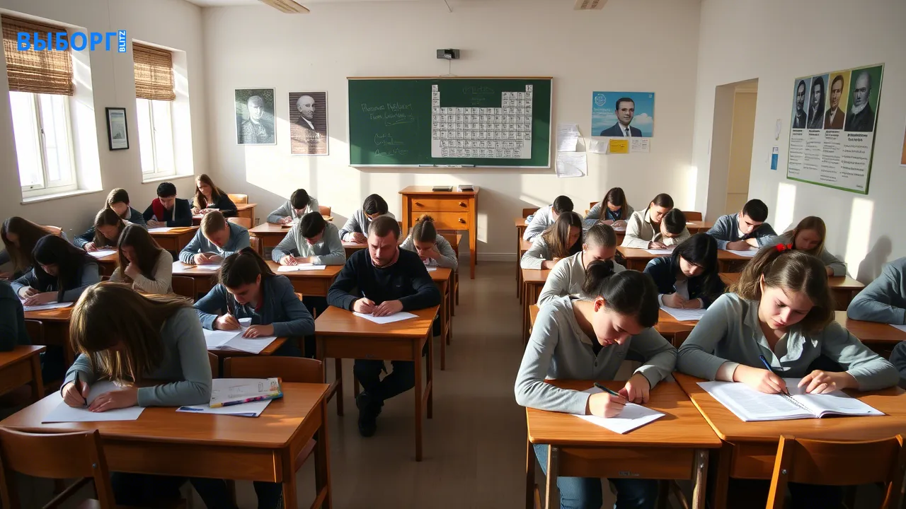 Студенты на экзамене